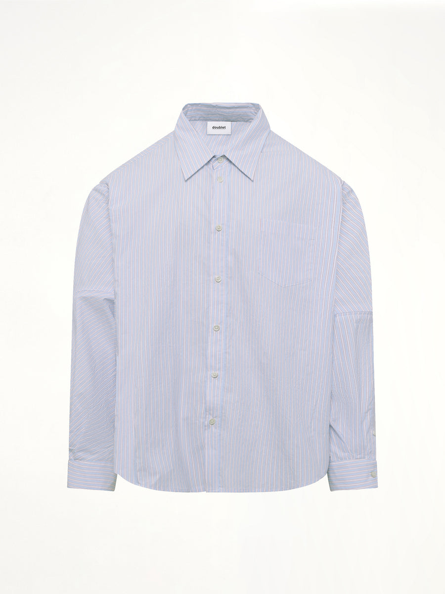 Filleted Zip Shirt in Blue