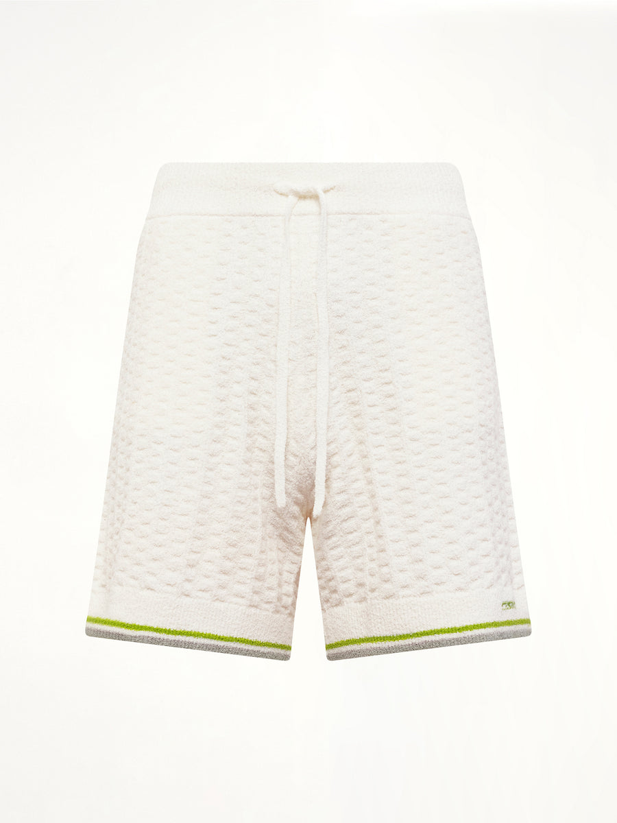 Tennis Boucle Shorts in White