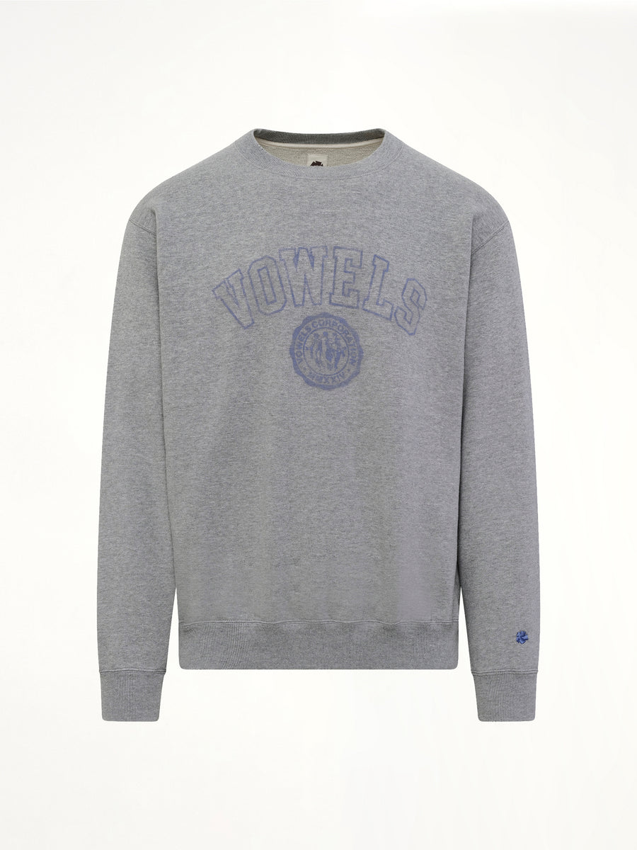 Faded Collegiate Sweatshirt in Grey Heather