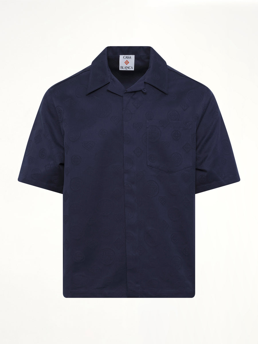 Monogram SS Shirt in Blue