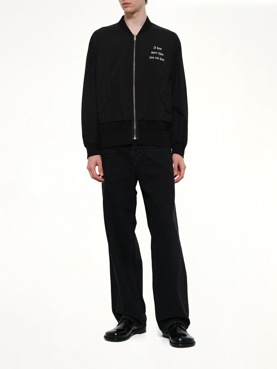 I Hear Bomber Jacket in Black