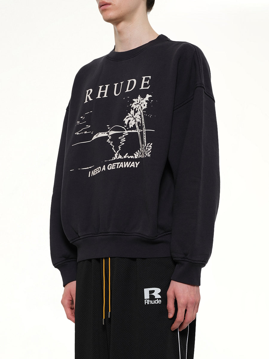 I Need A Getaway Sweatshirt in Vintage Black