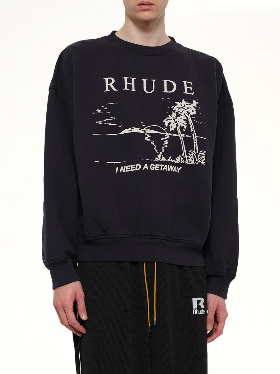 I Need A Getaway Sweatshirt in Vintage Black