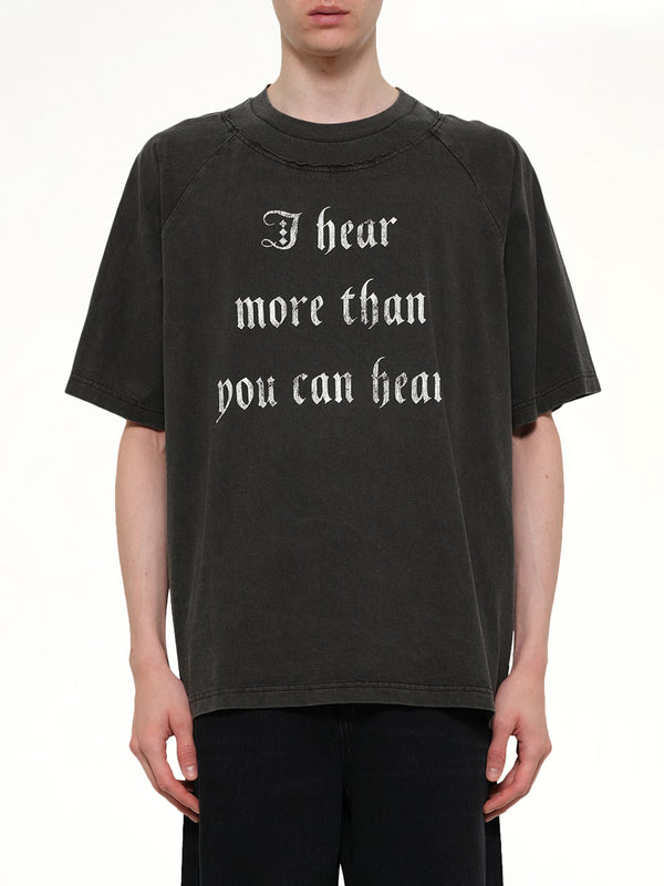 アイ ヒア Tシャツ チャコール