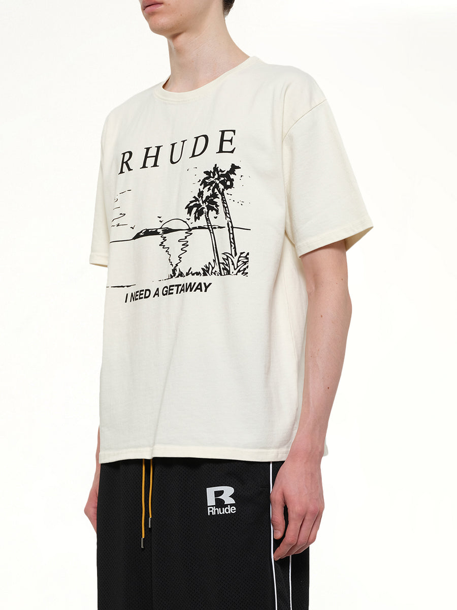 I Need A Getaway T-Shirt in Vintage White