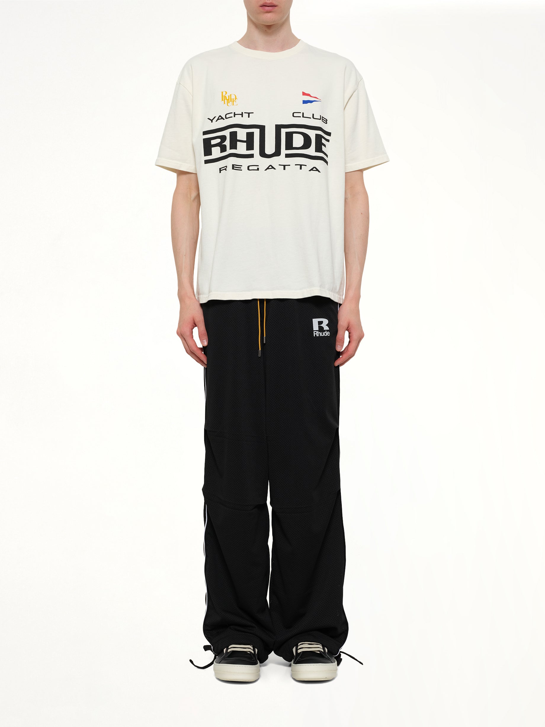 Rhude Regatta Club T-Shirt in Vintage White/Black