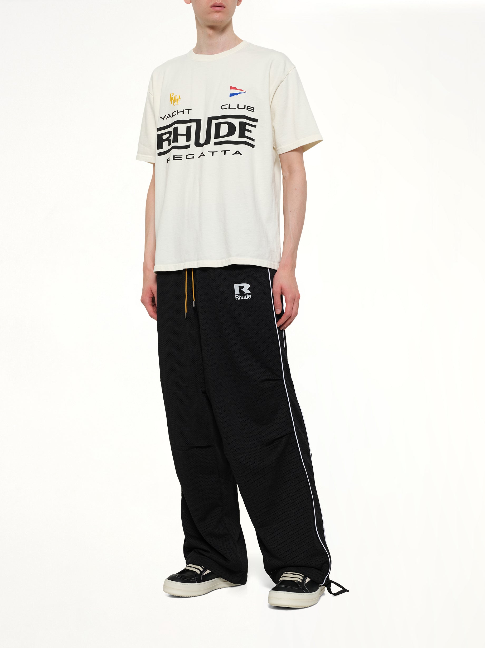 Rhude Regatta Club T-Shirt in Vintage White/Black