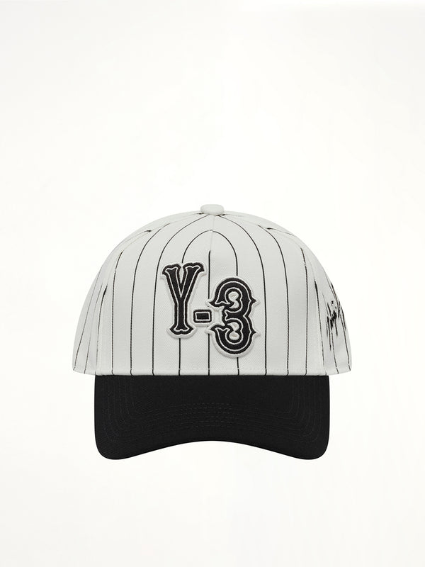Y-3 白色细条纹鸭舌帽