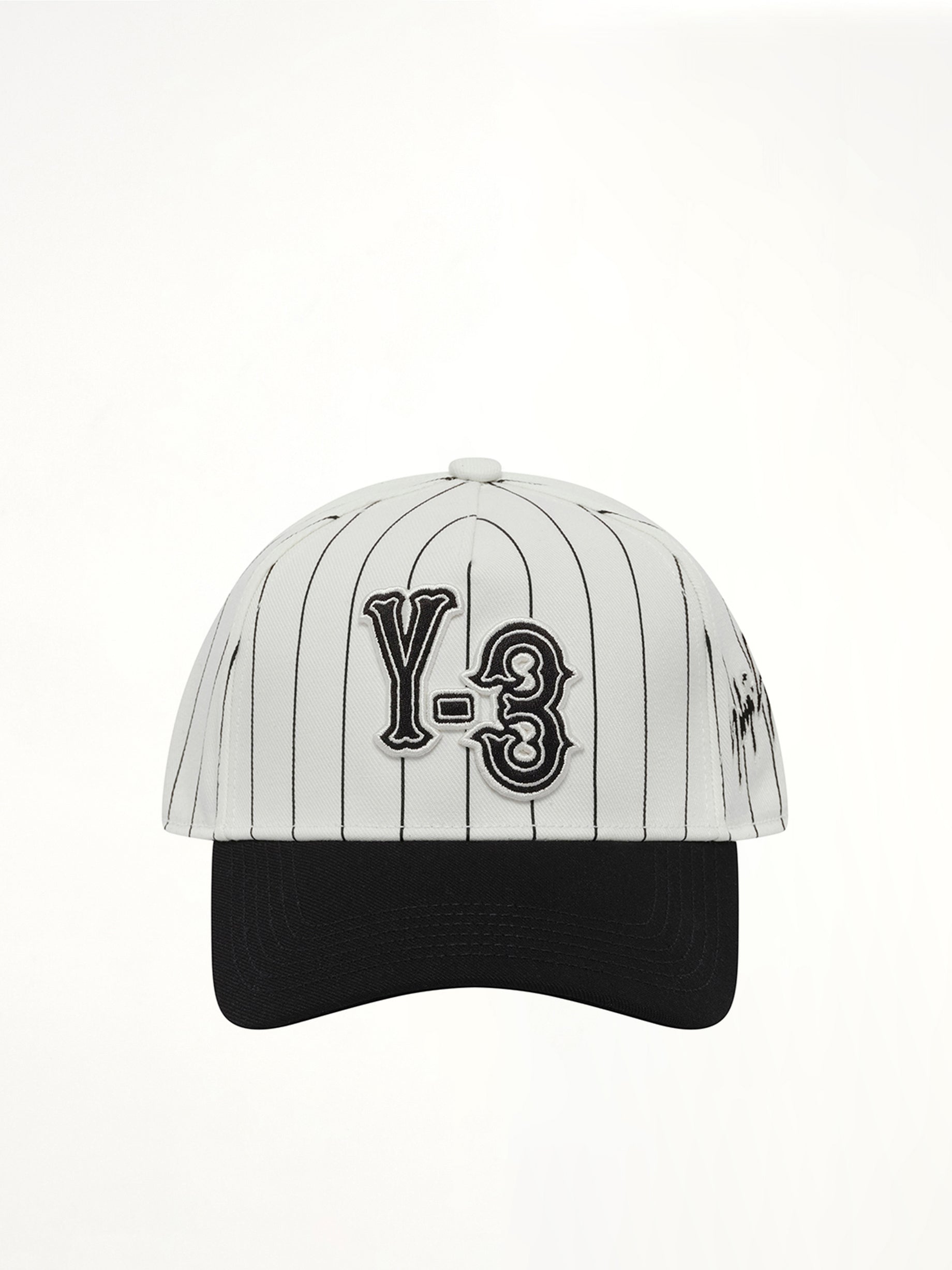Y-3 白色细条纹鸭舌帽