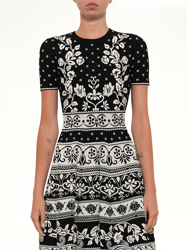 Floral Mini Dress in Black