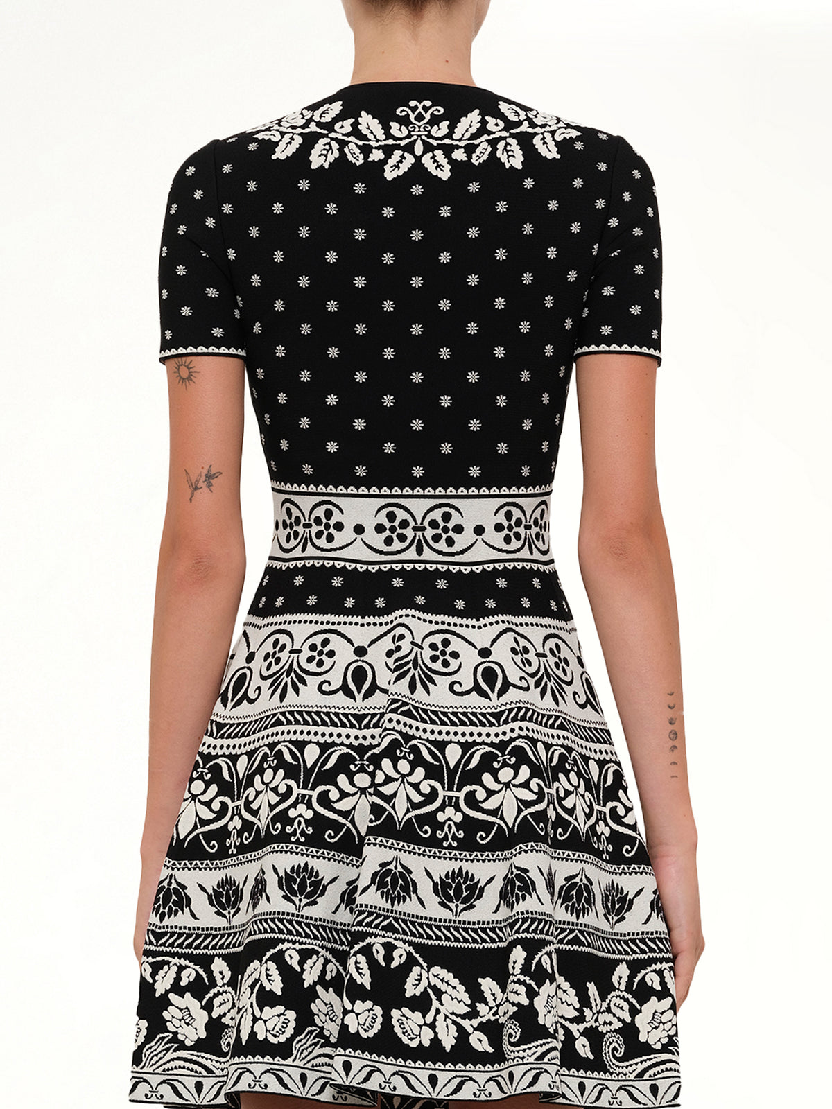 Floral Mini Dress in Black