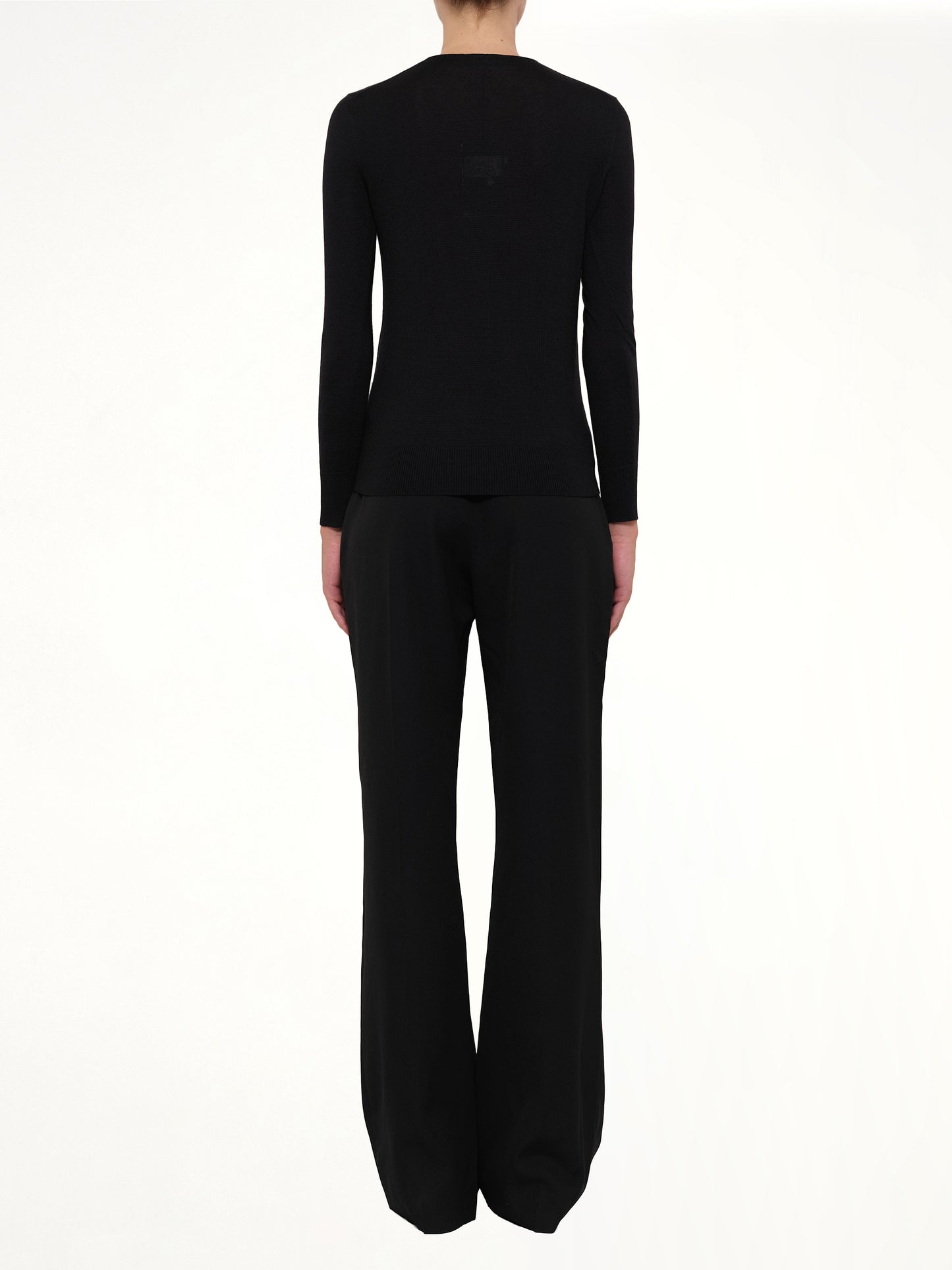 V Neck Cardigan in Black