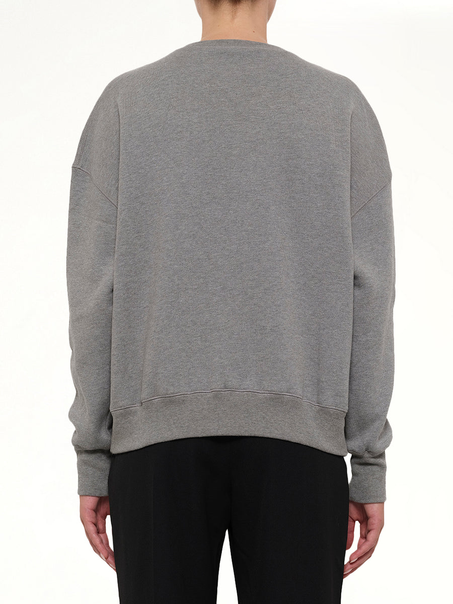 Amq - Sea Creature Embroidered Sweater in Grey