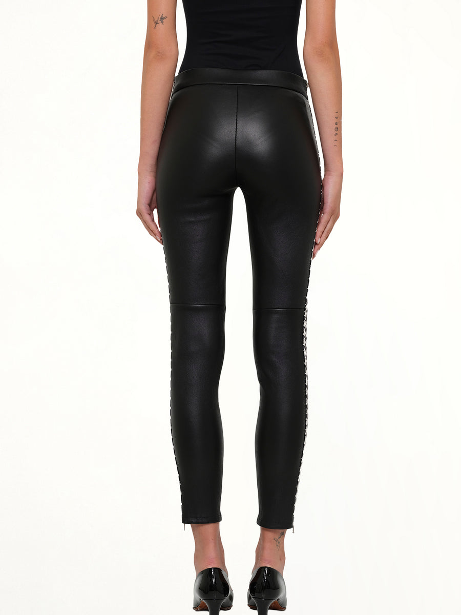 Leather Leggings in Black