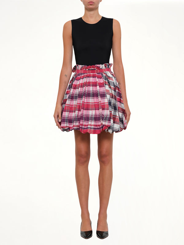 Amq - Country Mini Skirt in Red/Blk