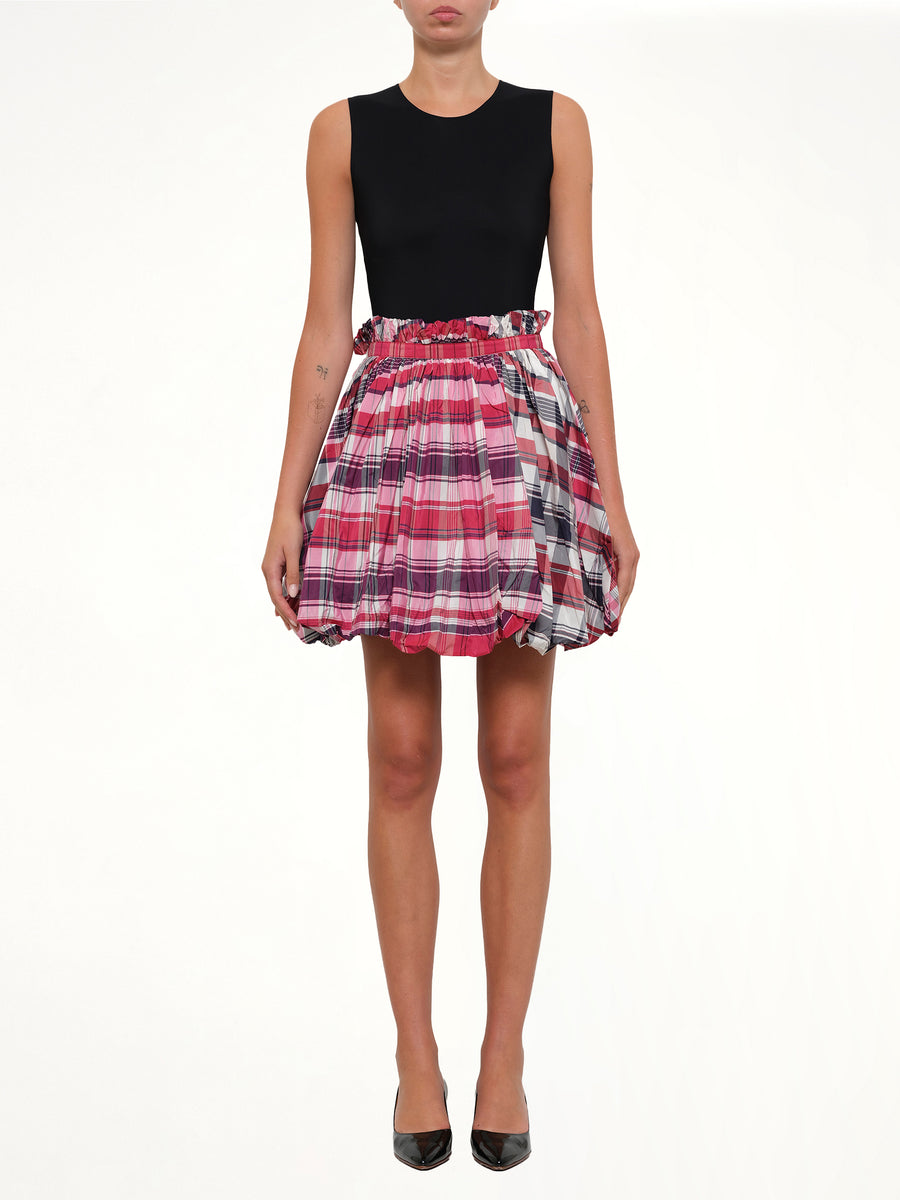 Amq - Country Mini Skirt in Red/Blk