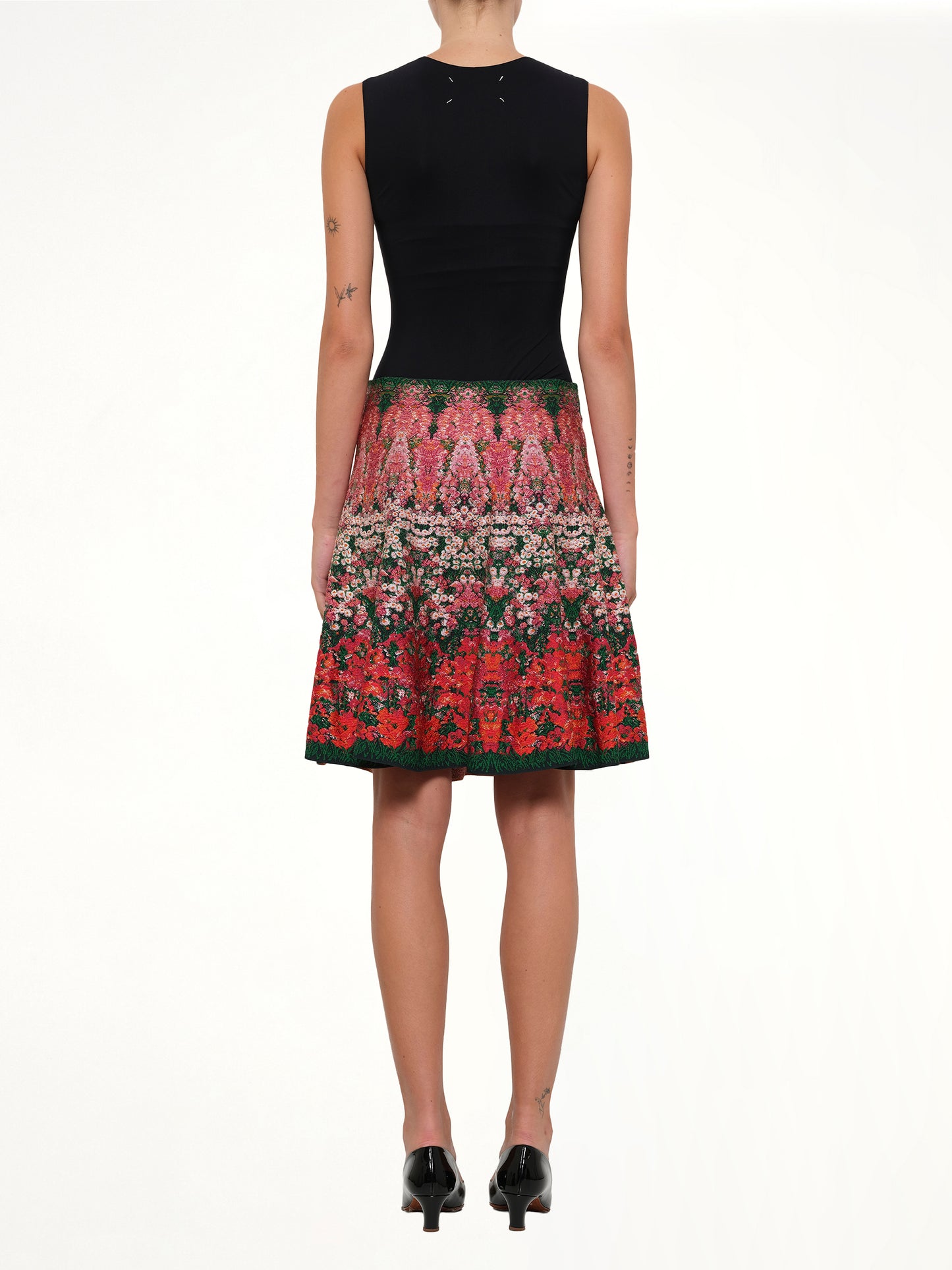 Flower Jacquard Mini Skirt in Multi
