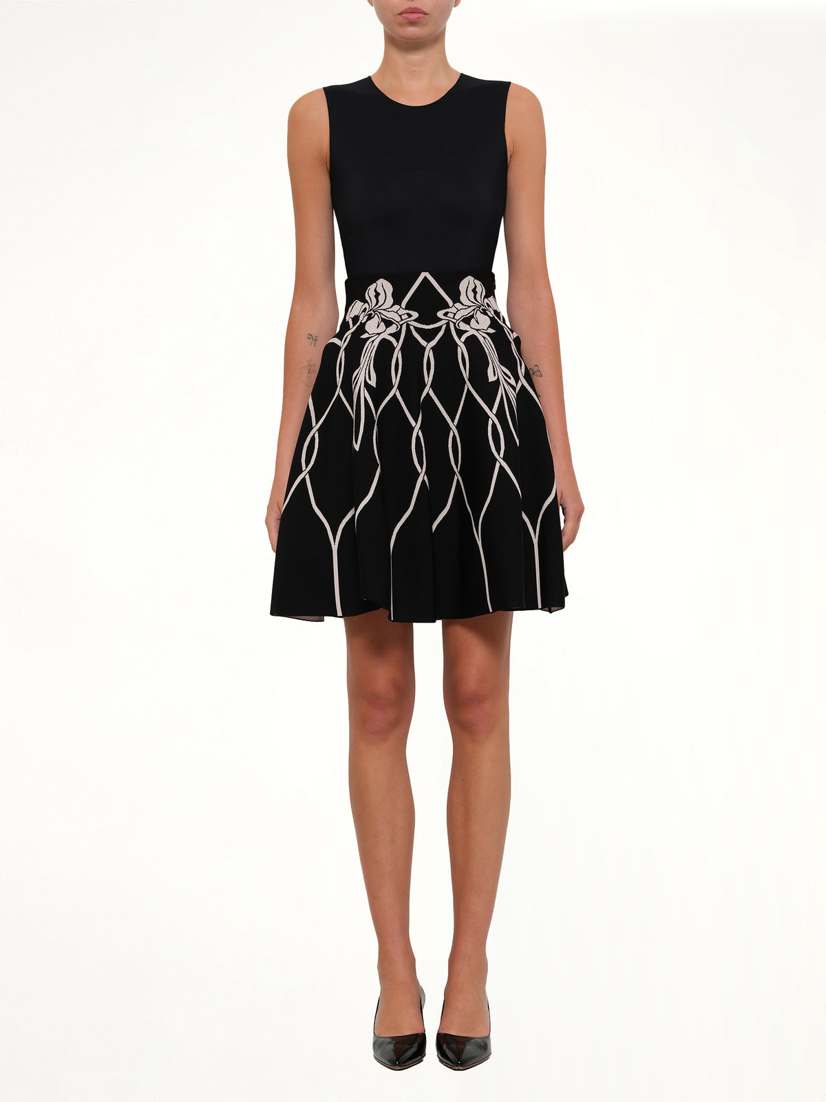 Amq - Vlm Mini Skirt in Black