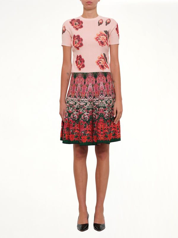 Tapesty Rose Jacquard Top in Multi