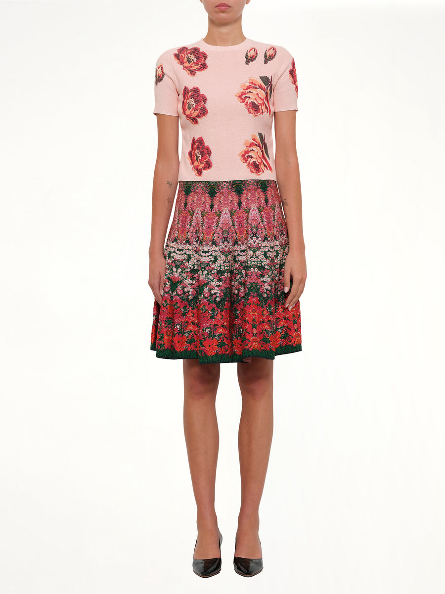 Tapesty Rose Jacquard Top in Multi