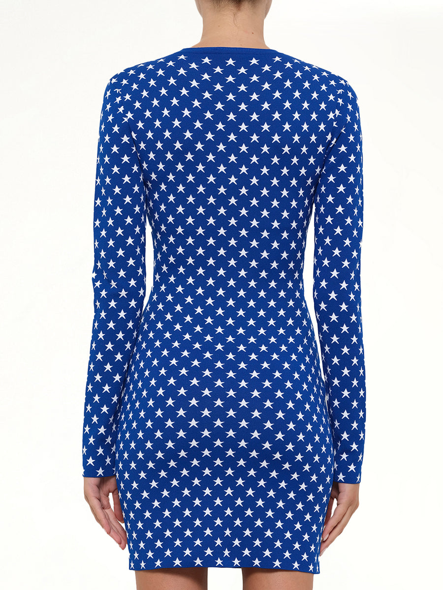 Stars Short Dress in Blue