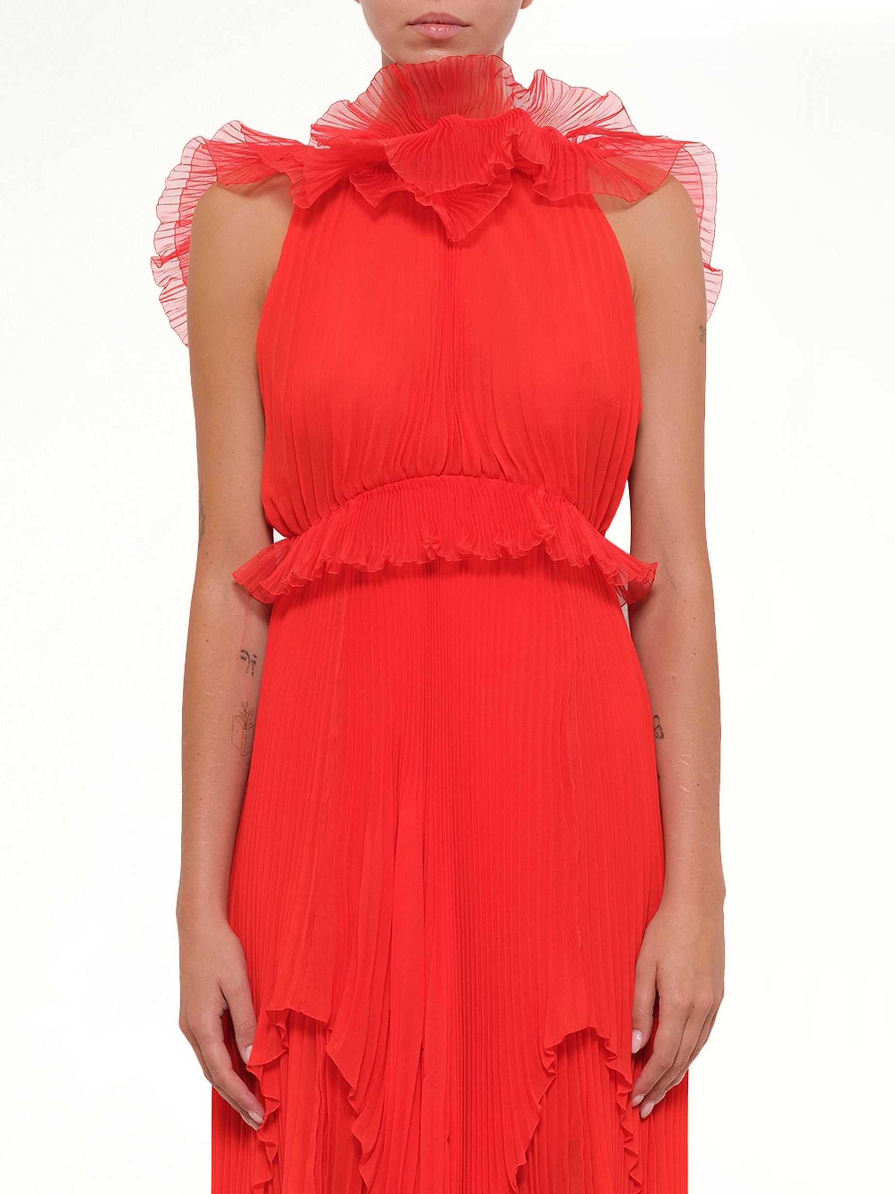 Pod Dress in Bright Red