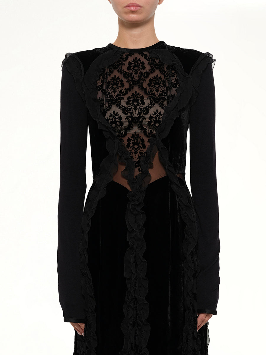 Podium Long Dress in Black