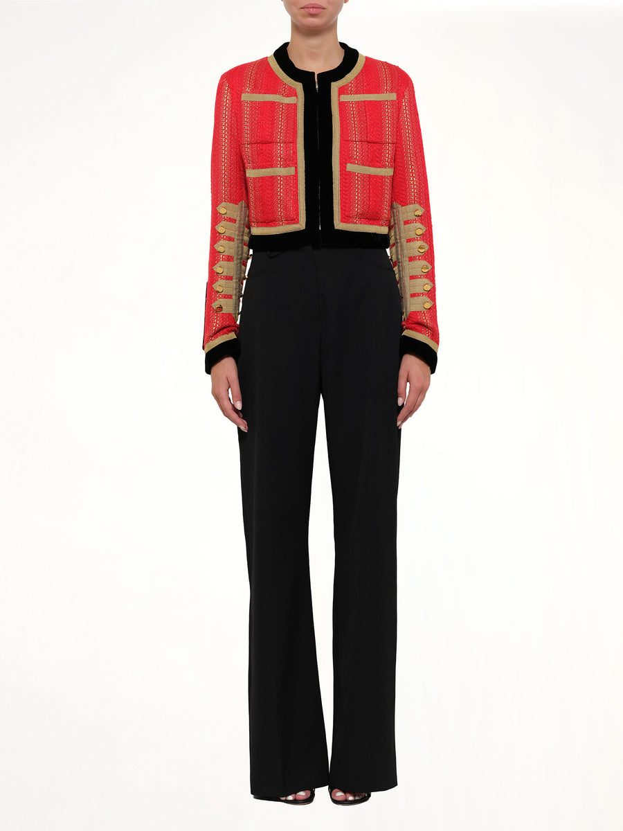 Cropped Jacket in Red