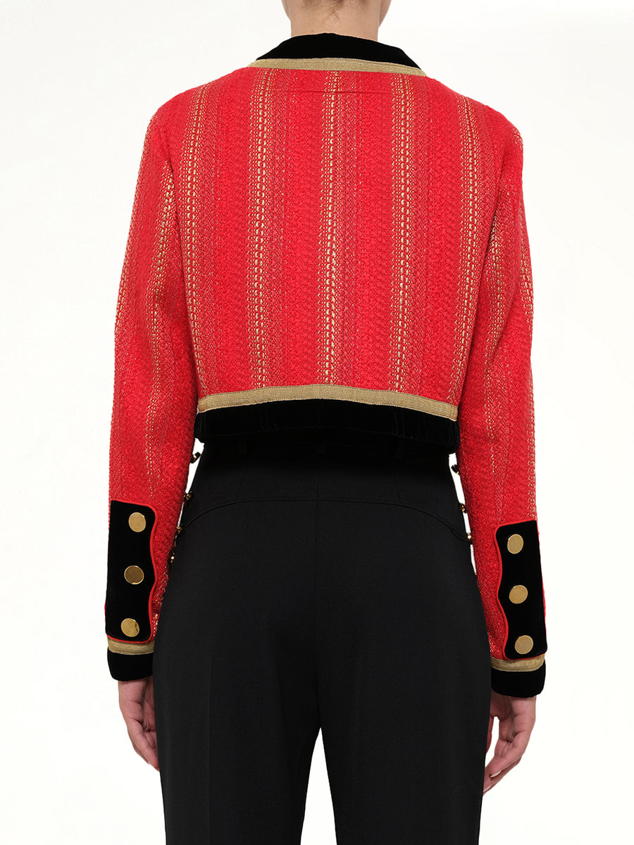 Cropped Jacket in Red