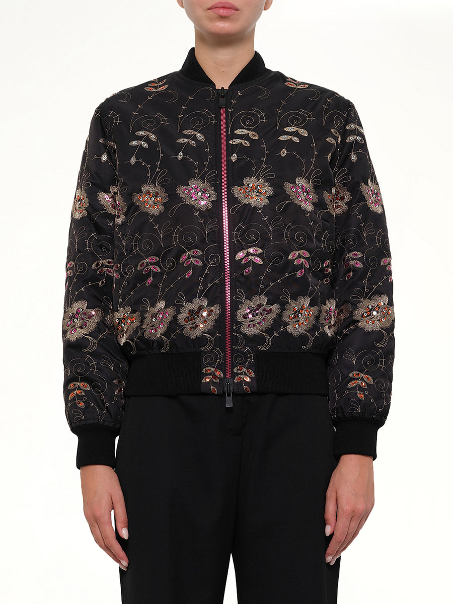 Podium Bomber Jacket in Black