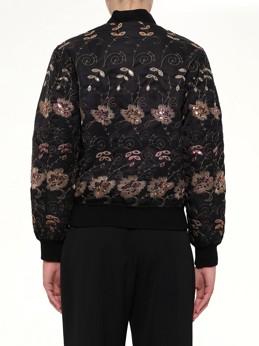 Podium Bomber Jacket in Black