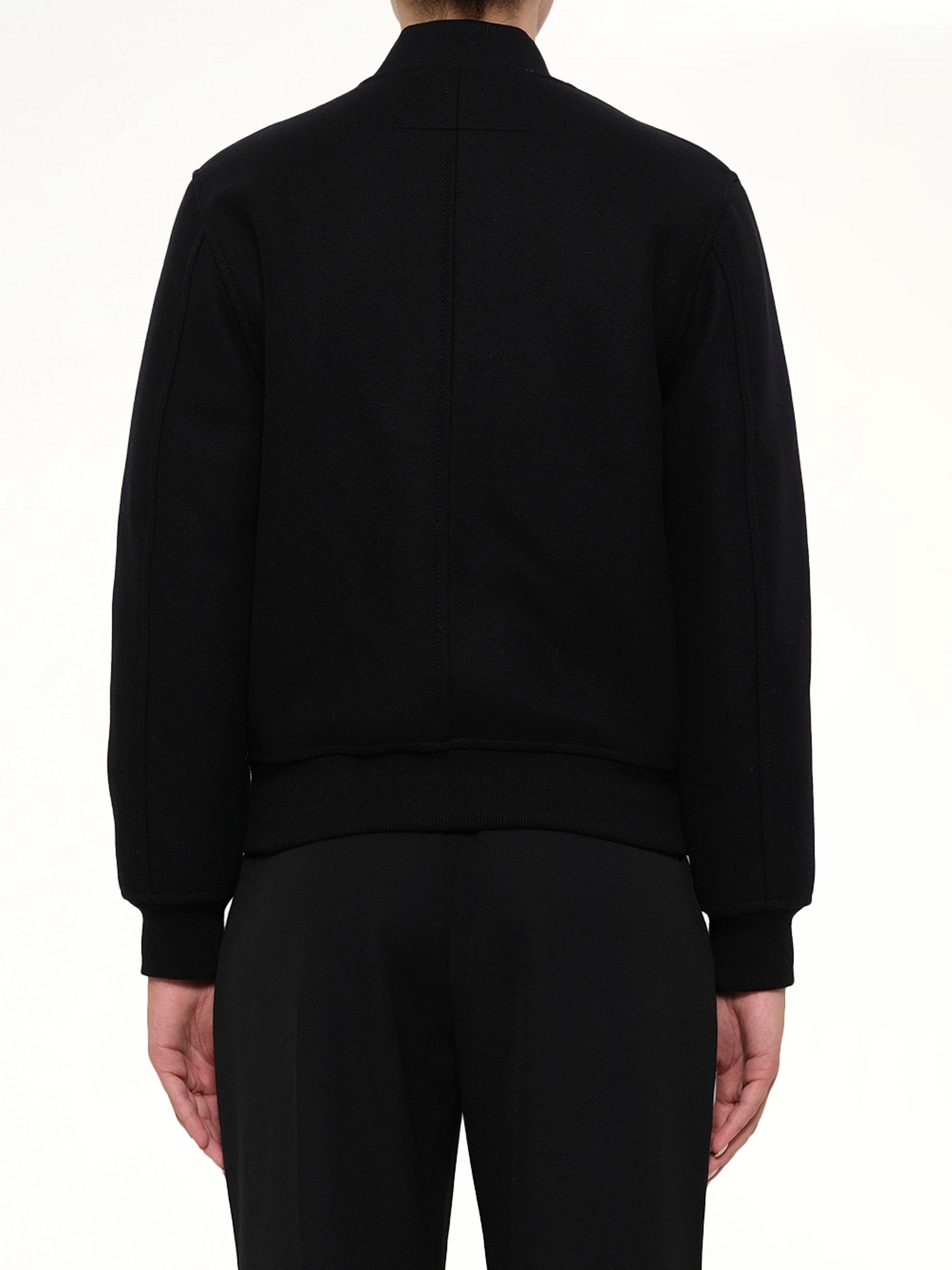 Love Wool Bomber Jacket in Black