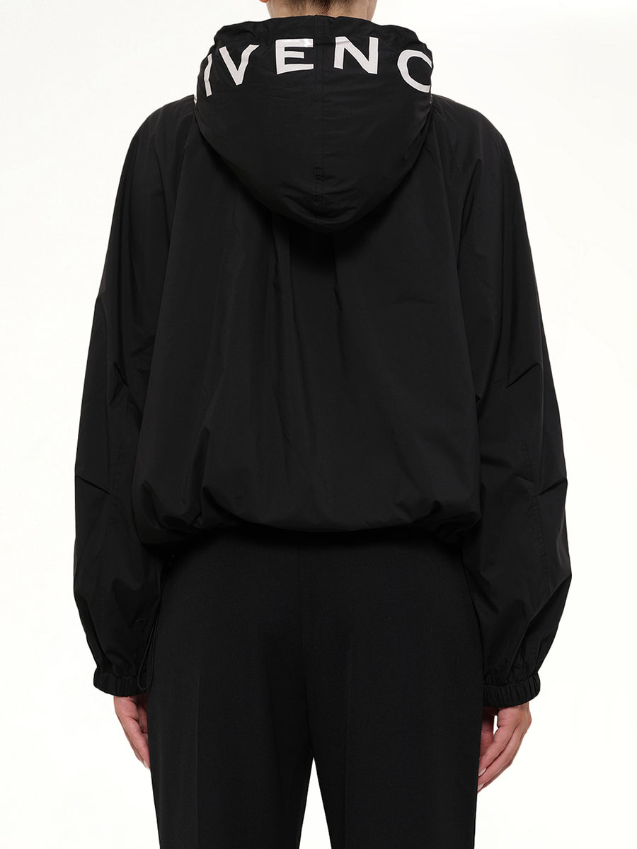 Hood Windbreaker in Black