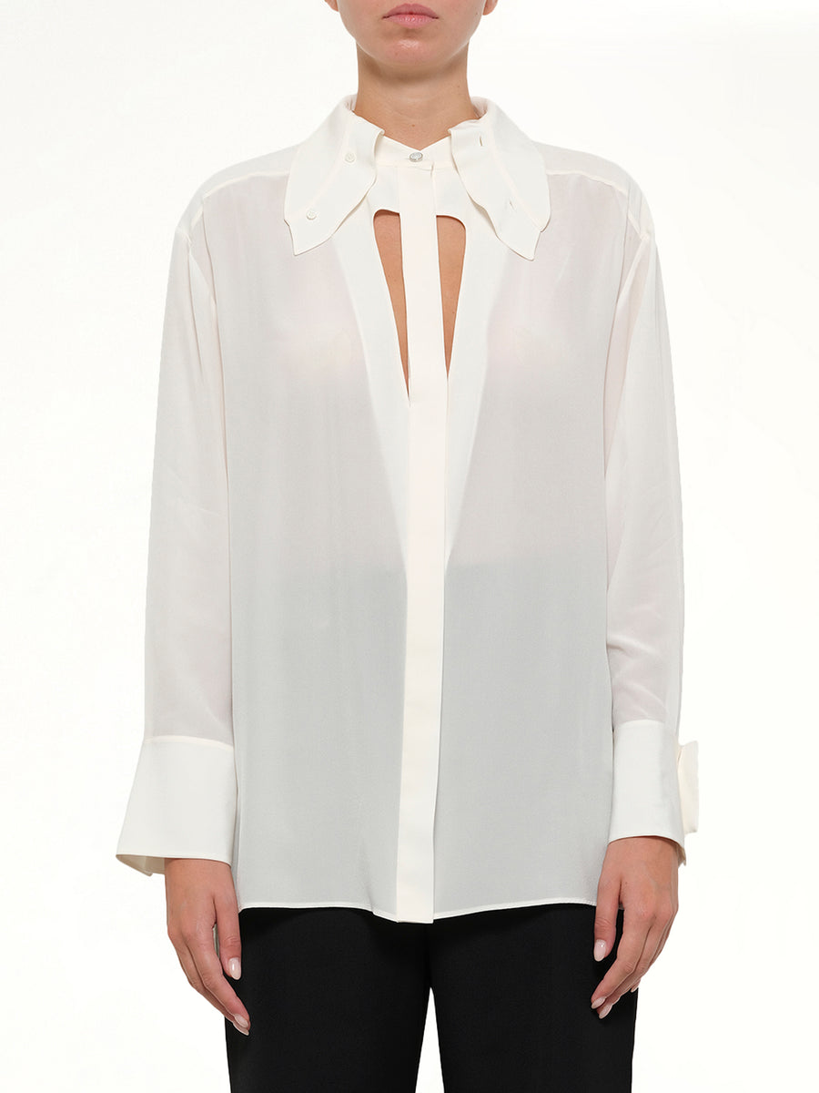 Cut Out Tailoring Shirt in White