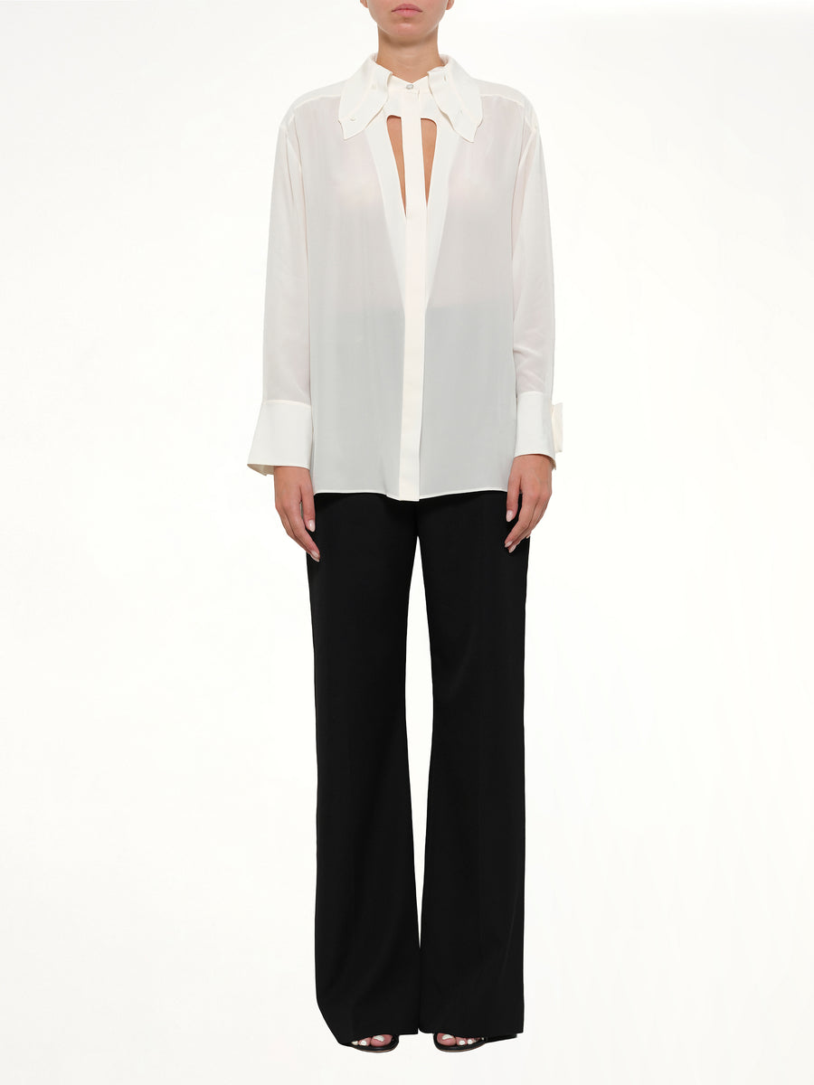 Cut Out Tailoring Shirt in White