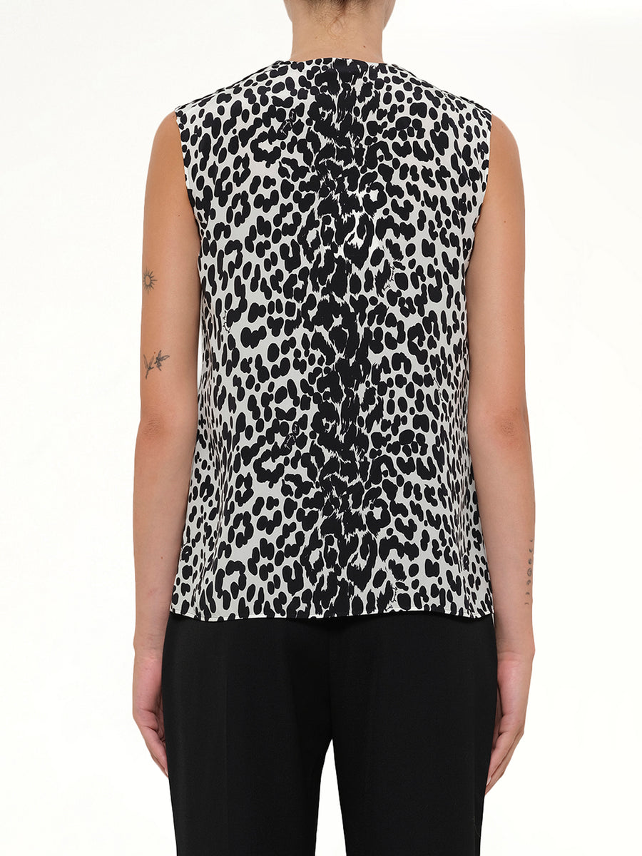 Sleeveless Shirt in White