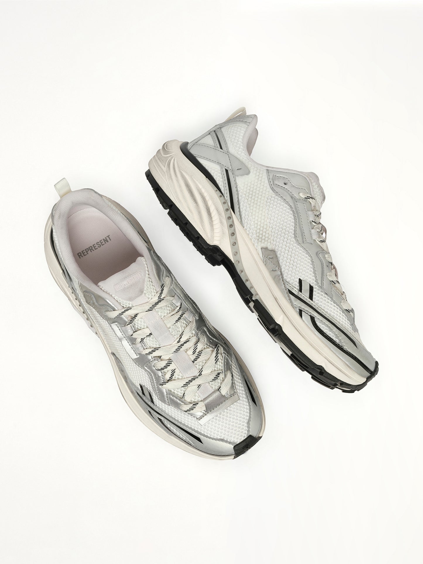 Storm Deconstructed Sneaker in Flat White/Silver