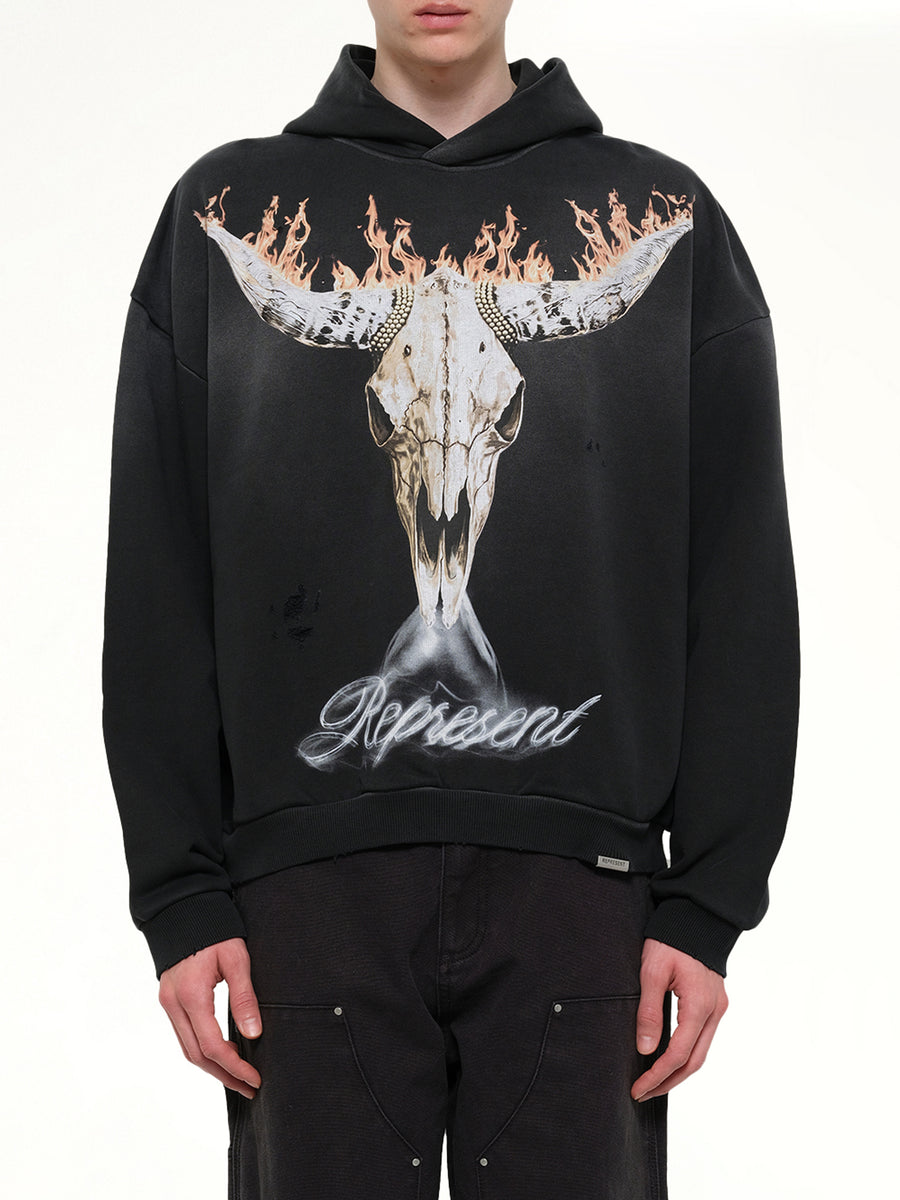 British Cowboys Hoodie in Stained Black