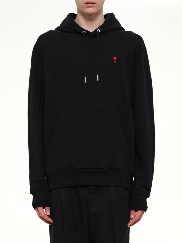 Red Ami De Coeur Hoodie in Black