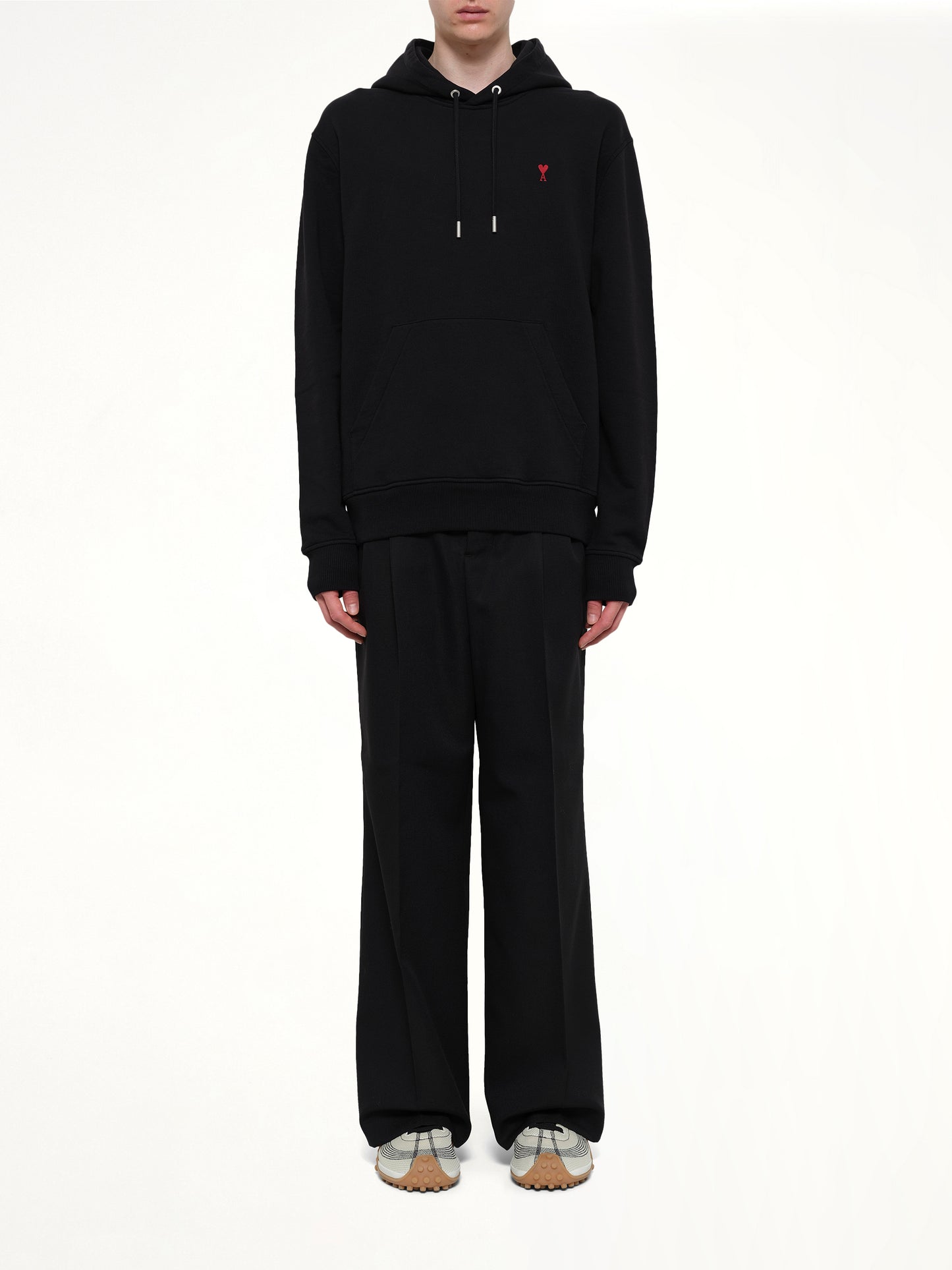 Red Ami De Coeur Hoodie in Black