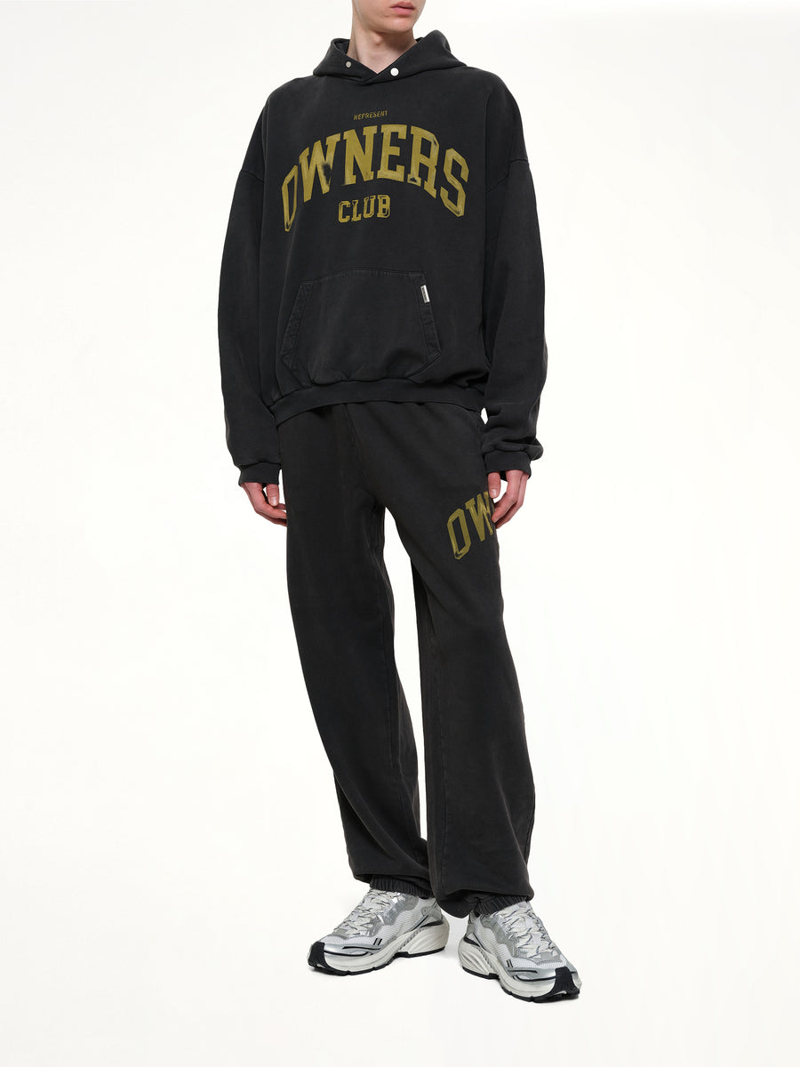 Represent Owners Club Hoodie in Faded Black