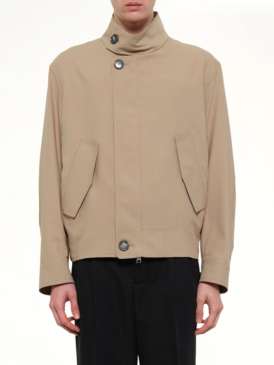 Harrington Jacket in Beige Taupe