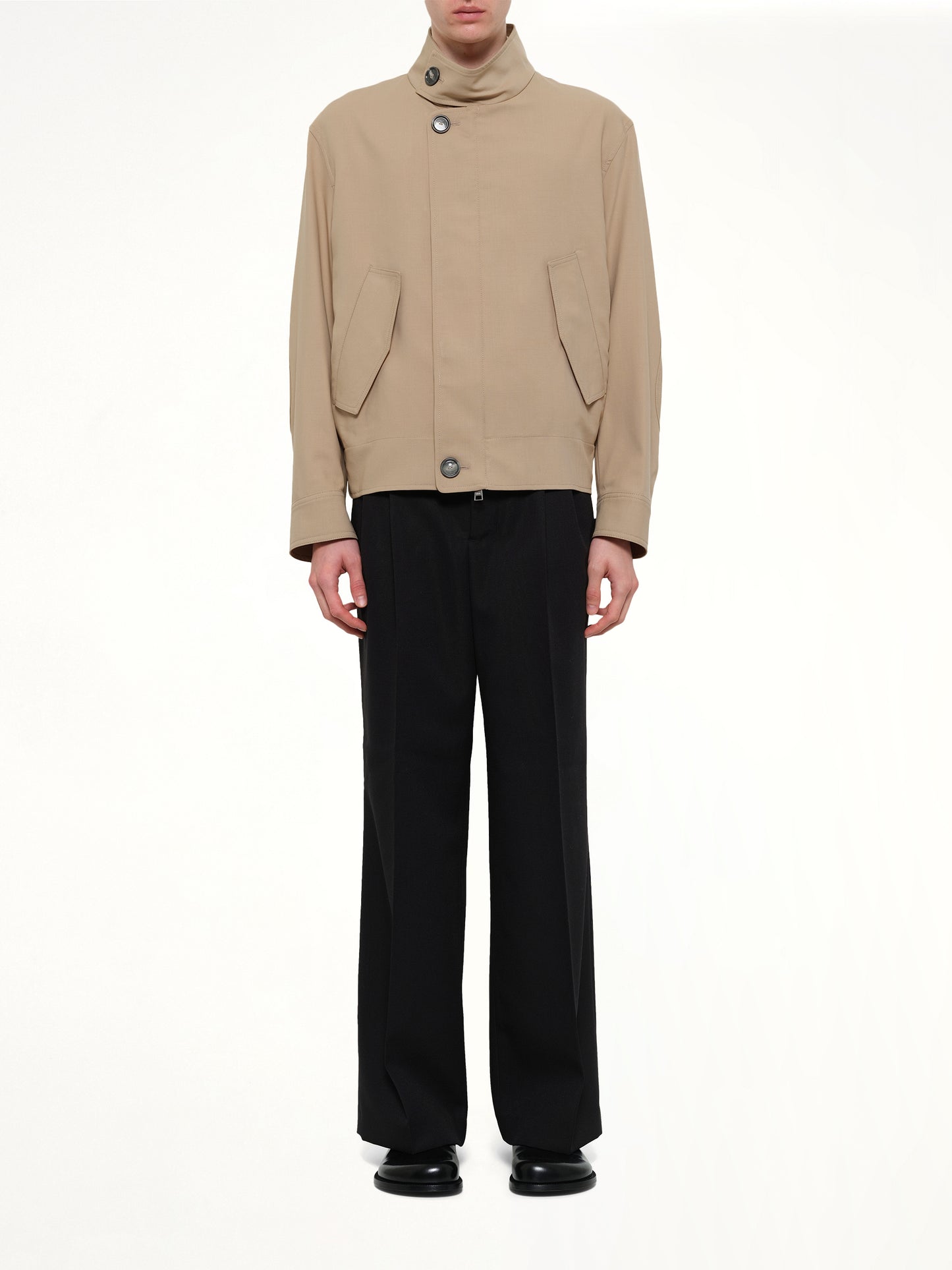Harrington Jacket in Beige Taupe