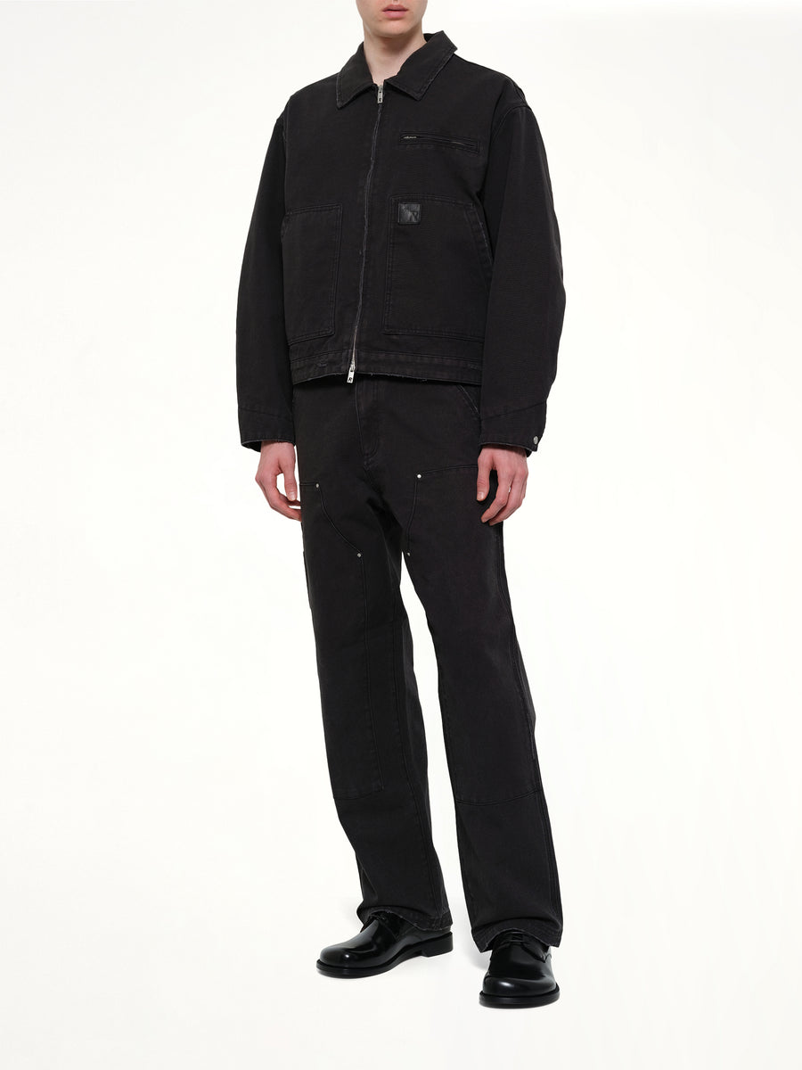 Worker Jacket in Washed Black