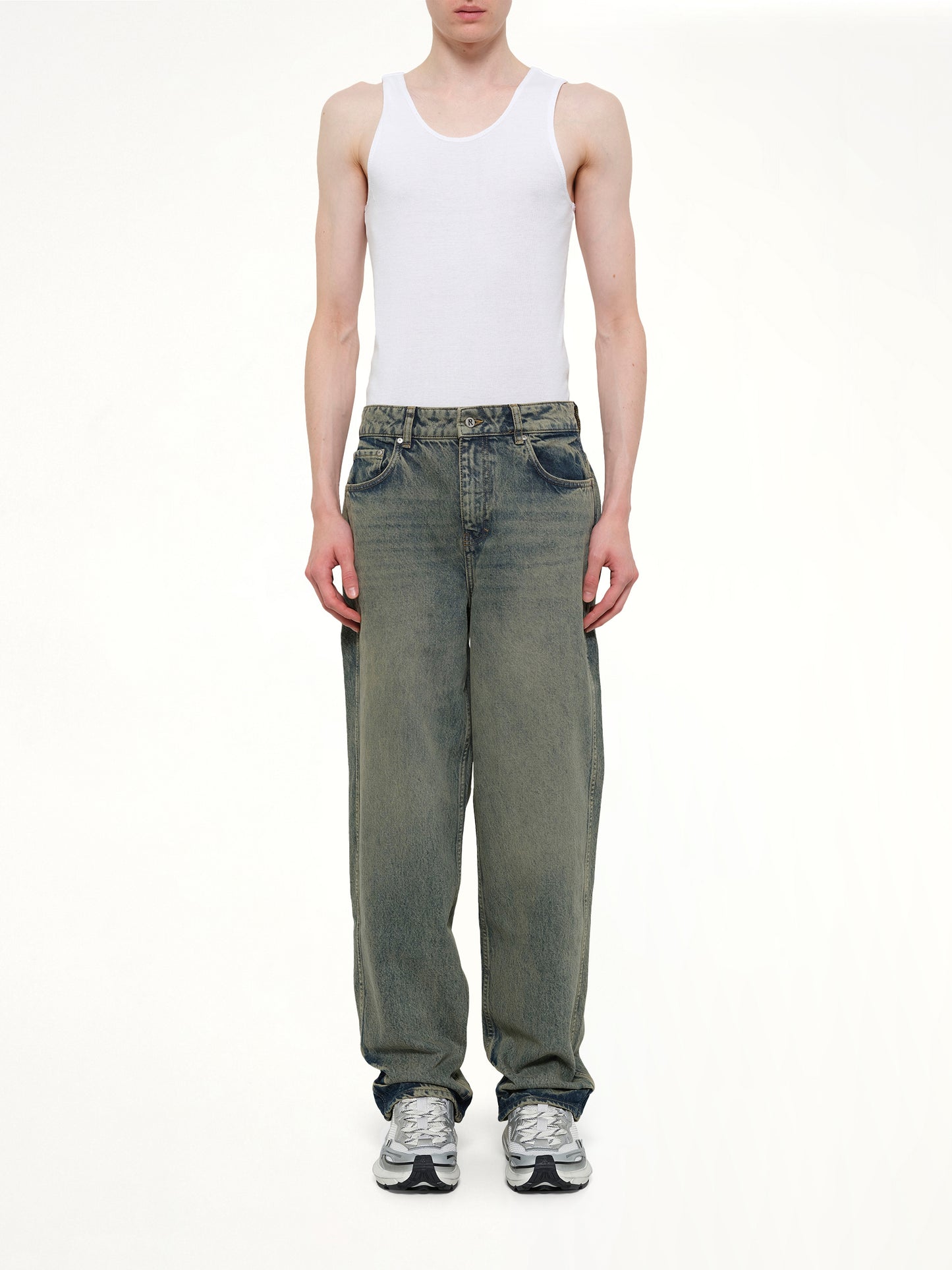 R3 Baggy Denim Pants in Blue