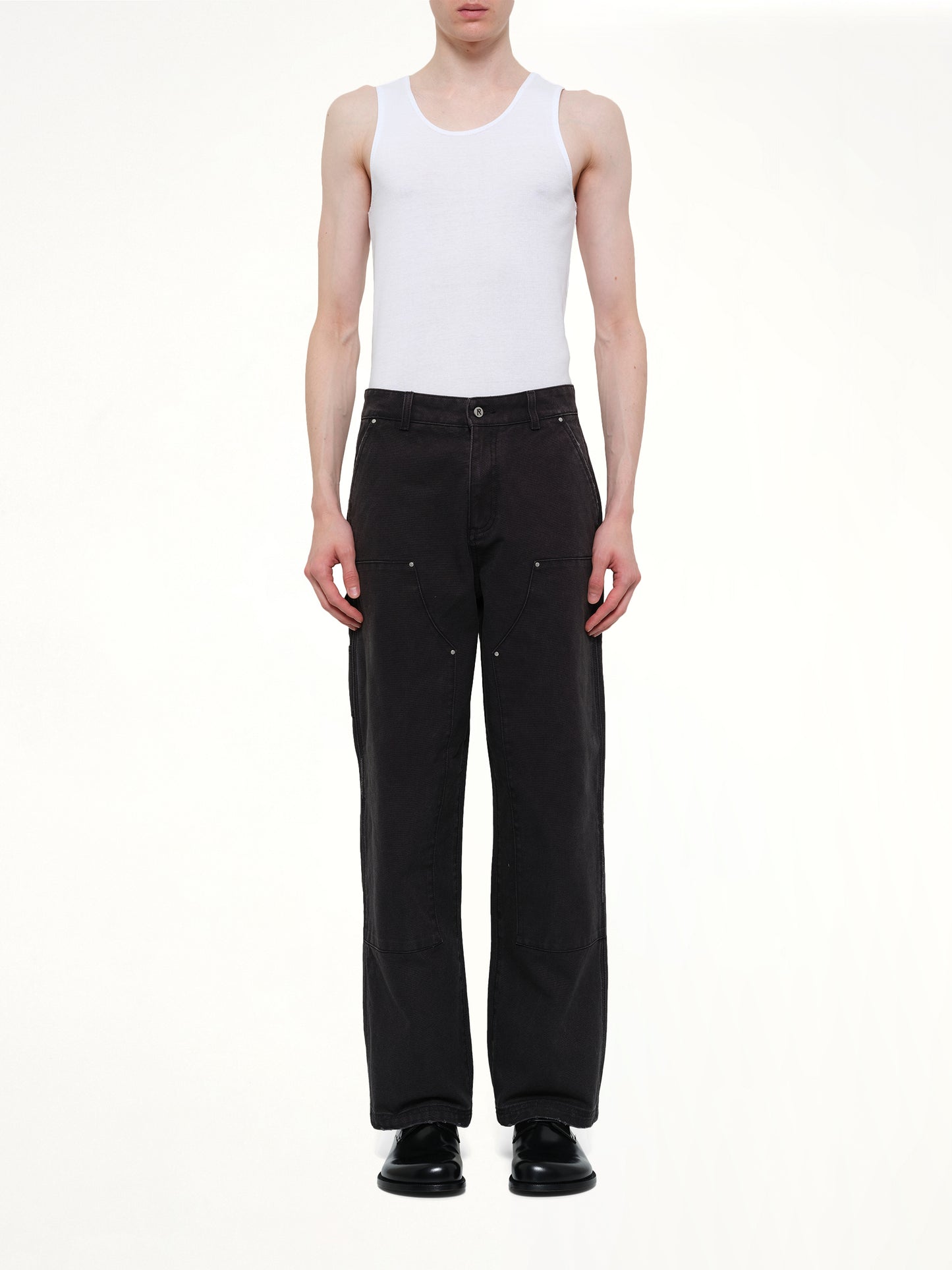 Worker Pant in Washed Black