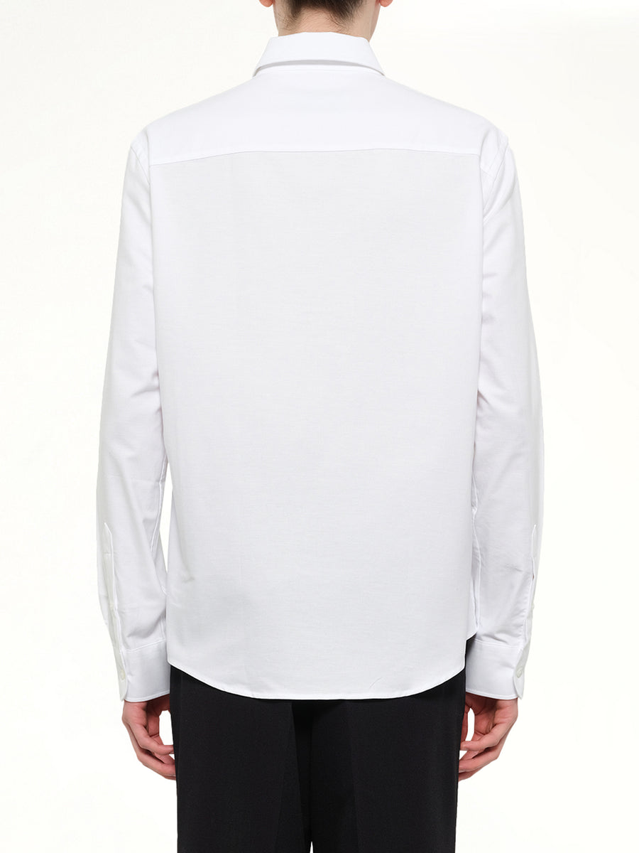 Embroidered ADC Long Sleeve Shirt in White