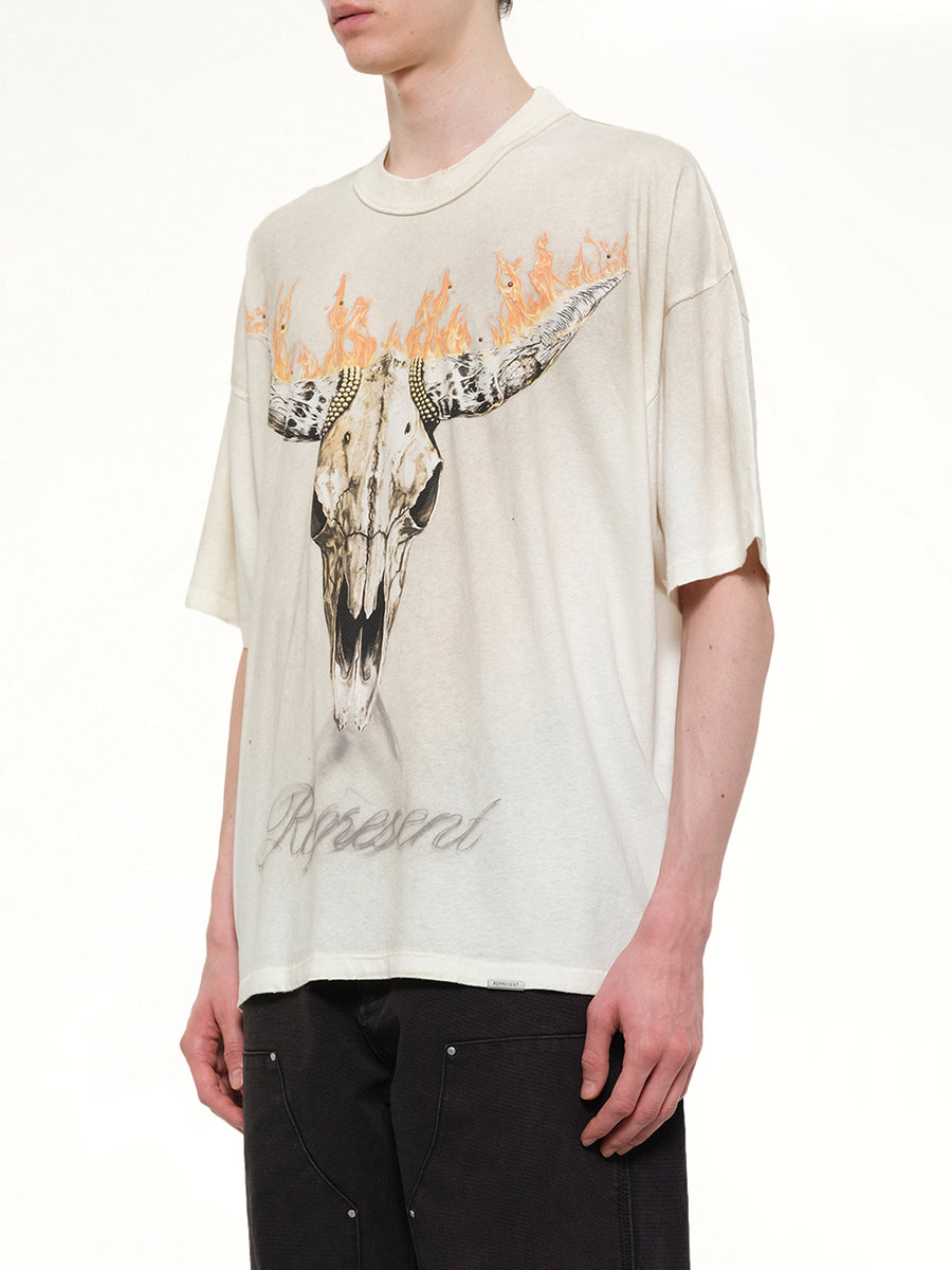 British Cowboys T-Shirt in Washed Ecru