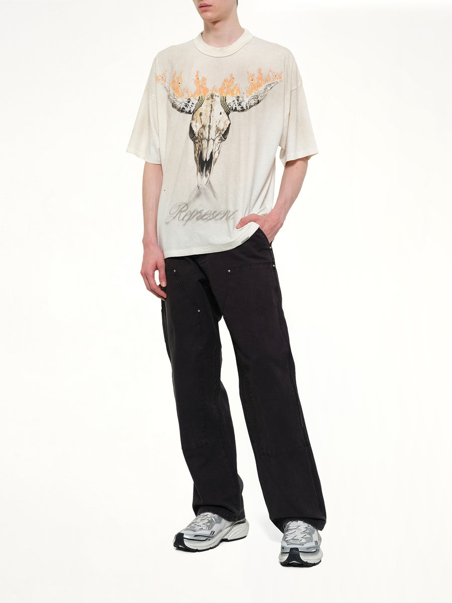 British Cowboys T-Shirt in Washed Ecru