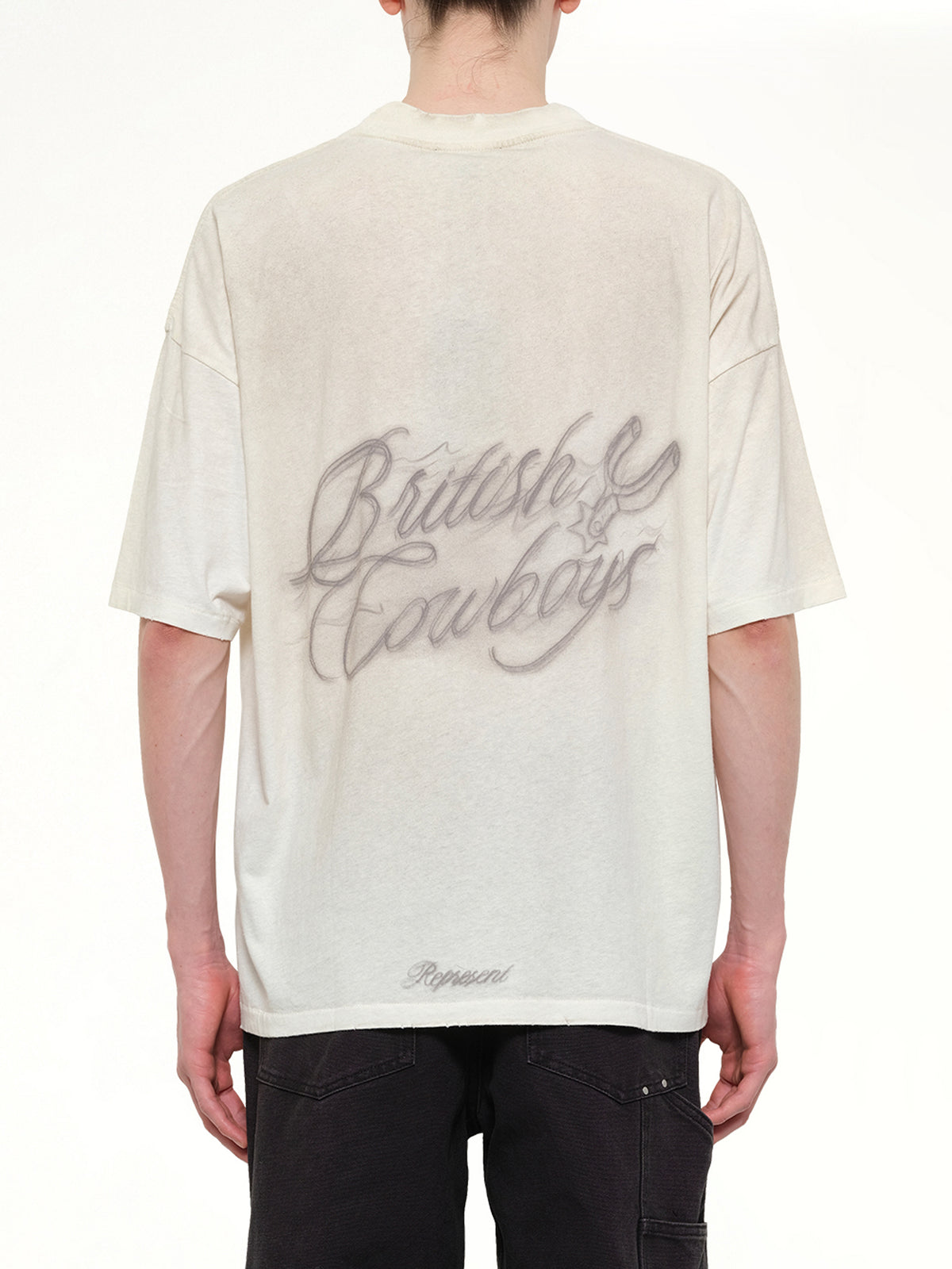 British Cowboys T-Shirt in Washed Ecru